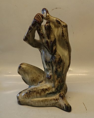 20674 RC Figurine, Aktæon 35x 17.5 x 22.5 cm Axel Salto 1944 Royal Copenhagen 
Art Pottery
