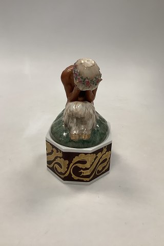 Royal Copenhagen Gerhard Henning Overglaze Figurine “ Weeping Faun on stand “ No 
1188