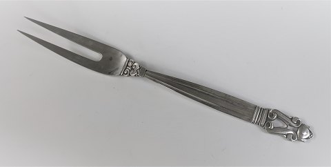 Georg Jensen. Sølv (925). Konge. Steggaffel. Længde 20 cm.