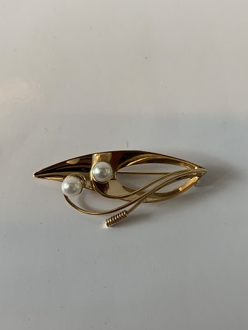 Elegant Broche i 14 karat Guld
Stemplet 585