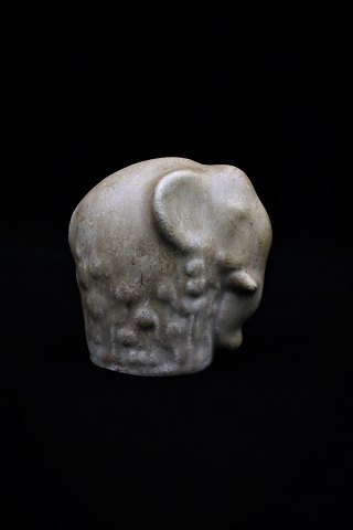 Arne Bang glazed ceramic figure of a small elephant. 
Height:10,5cm...