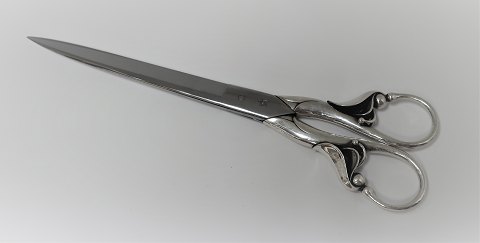 Georg Jensen. Scissors with silver handle (925). Model 122A. Length 26 cm.