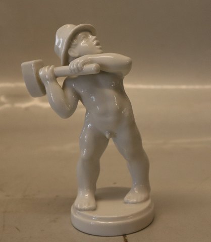 1191 Blacksmith (DJ) 13,5 cm,  Blanc de Chine
 Dahl Jensen figurine