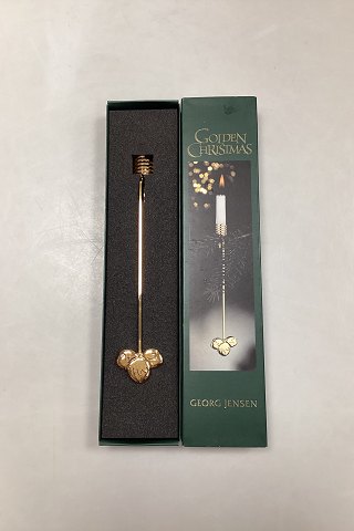 Georg Jensen Golden Christmas Candleholder - Hazelnut 2002