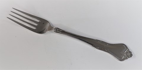 Riberhus. Sølvplet. Middagdsgaffel. Længde 19,6 cm.