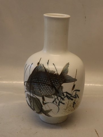 Diana Aluminia 5368-1064 Large Vase with fish 26 cm Royal Copenhagen Art Pottery
