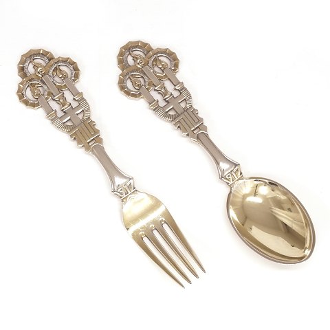 Christmas spoon and fork 1917