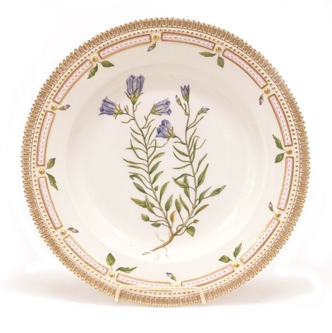 Flora Danica plate by Royal Copenhagen #3549. 
Campanula Rotundifolia v. Artica Lge". D: 25,5cm