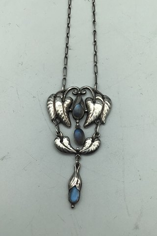 C.L. Severin Sørensen Silver Necklace (Moonstone)