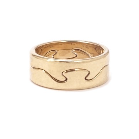 Georg Jensen fusionsring i 18kt guld. Stemplet 
Georg Jensen. Ringstr. 57