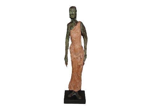 Jens Peter Kellermann
Tall bronze and wood sculpture of lady