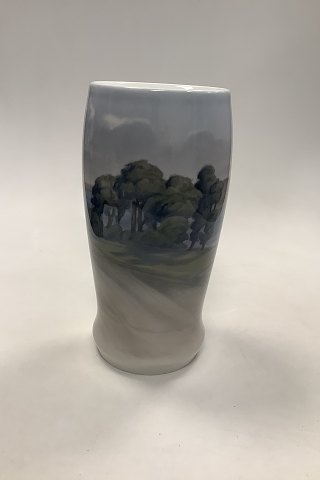 Bing and Grondahl Art Nouveau Vase with Landscape No. 7387/95