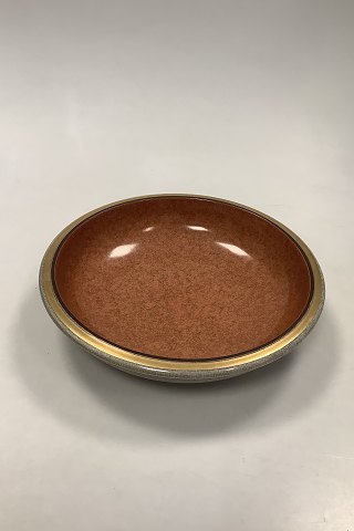 Royal Copenhagen Crackle glaze round dish in red No 212 / 3606