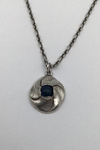 Evald Nielsen Silver Pendant Lapis Lazuli