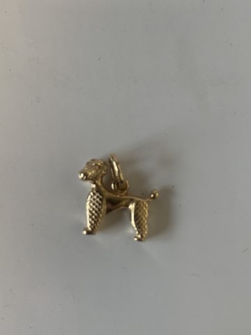 Poodle dog Charms/Pendants #14 carat Gold
Stamped 585
Goldsmith: unknown
Height 12.54 mm