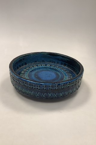 Italy Large Modern Faience / Stoneware bowl in Blue