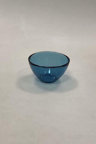 Orrefors Fuga Round Glass Bowl in Blue Sweden