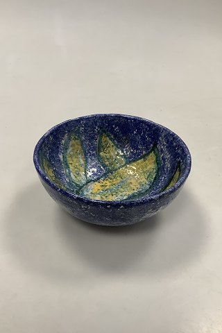 Grethe Reese Ceramik Bowl in Blue and Yellow