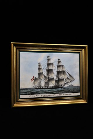 Bing & Grondahl Ship portraits drawn by Jacob Petersen 1774-1855 on porcelain...