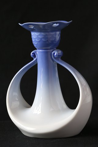 Bing & Grøndahl Blue tone, Tall Candlesticks with Lace trim
Dec. No. 503