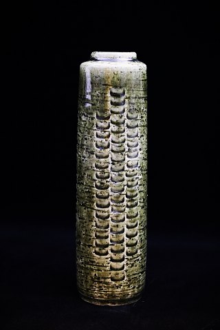 Fine ceramic vase with green glaze from Palshus...