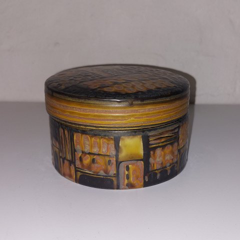 Royal Copenhagen yellow Baca lidded bowl