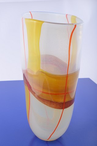 Large modern glass vase