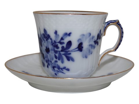 Blue Flower Curved with Gold edge
Small coffee cup #1546