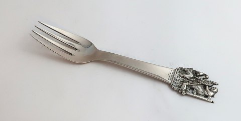 H. C. Andersen fairy tale. Child fork. Silver cutlery (830). The Spinning Wheel. 
Length 15 cm