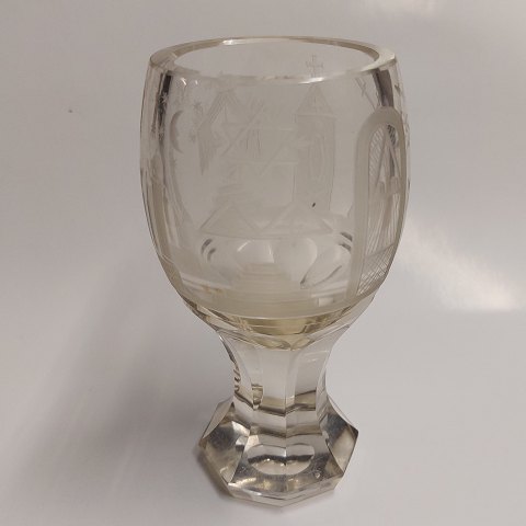 Frimurer glas med symboler