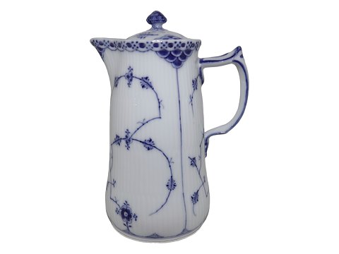 Blue Fluted Half Lace
Rare small lidded chocolate pitcher