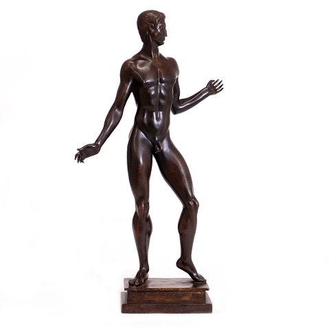 Johannes Bjerg bronzeskulptur. Johannes C. Bjerg, 
1886-1955, Bronzeskulptur "Imperator" signeret 
Johannes bjerg, betegnet Expl. 1 og dateret 1919. 
H: 52cm