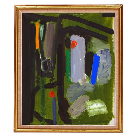 Egon Mathiesen, 1907-76, Denmark, oil on canvas. 
Composition signed and dated 1967. Visible size: 
60x49cm. With frame: 70x59cm