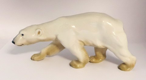 Bing & Grondahl. Porcelain figurine. Standing Polar Bear. Model 1785. Length 29 
cm. (2 quality)