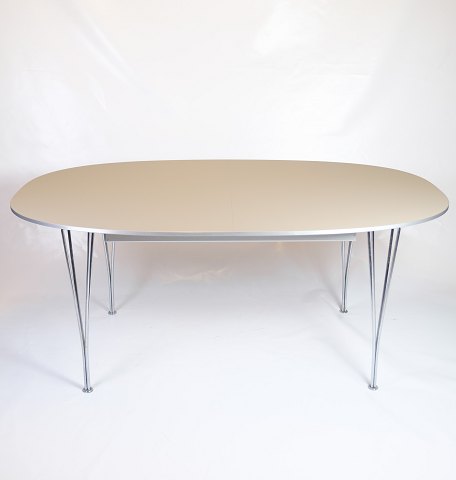 Superellipse Dining Table - Model B616 - Laminate Grey - Piet Hein & Bruno Mathsson/Arne Jacobsen - Fritz Hansen