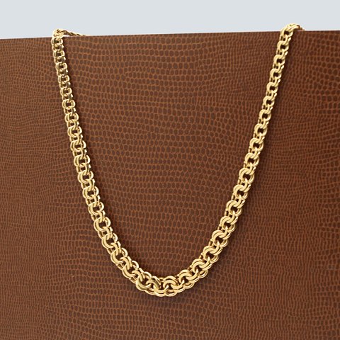 A necklace of 14k gold, l. 43 cm