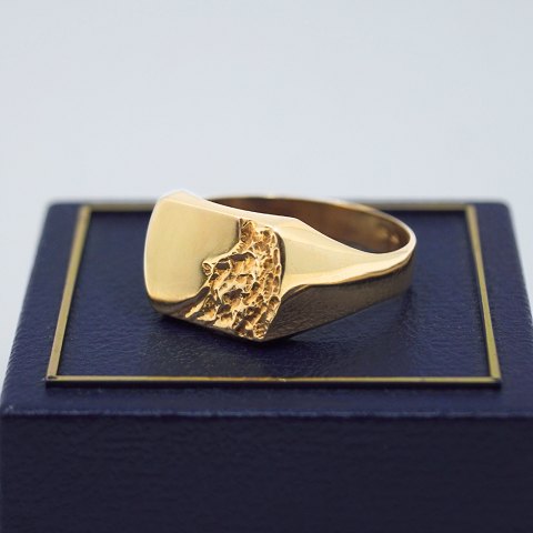 Signetring i 14 kt. guld