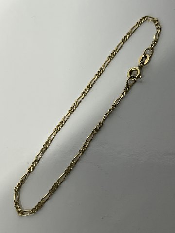 Figaro Bracelet, 14 Karat GoldLength 17.8 cm.