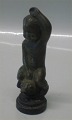 Boy on fish Bronze figurine by Danish Svend Lindhart