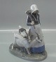 Royal Copenhagen figurine 
694 RC Girl with goats Chr. T. 1905  9.5"