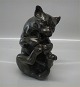 B&G Art Pottery Cat ca 24 x 17 x 13 cm  by Jean Rene Gauguin
