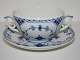Blue Fluted Half LaceSoup cups without lid #764