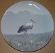 Royal Copenhagen Art Nouveau Wall Plate with Stork No 1001/1128