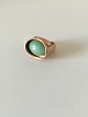 Bent Knudsen 14K Modern Gold Ring with Chrysopras No 39