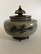 Royal 
Copenhagen Vase 
with Lid and 
Stand in Bronze 
by ...