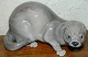 Royal Copenhagen  Figure in porcelain of mink by Jeanne Grut