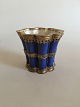 Royal Copenhagen Large Margrethe Cup with Sterling Silver mounting by Anton 
Michelsen