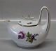 Royal Copenhagen Saxon Flower 493 Art Nouveau Tea Pot 14.5 x 16 cm