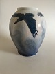 Royal Copenhagen Art Nouveau Unique Vase with 3 Vultures by Theodor Fischer from 
1902 No 8308