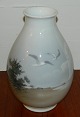 Royal Copenhagen vase with decoration of gulls from 1923 to 1935.